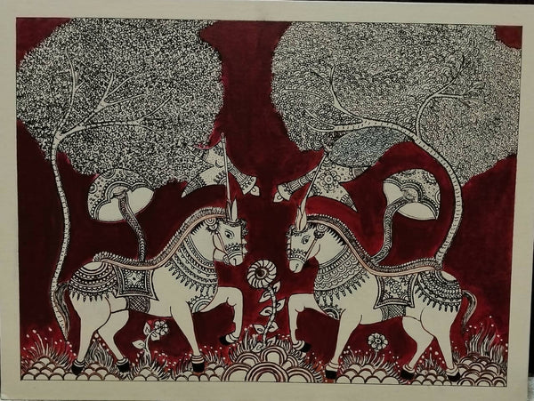 Kalamkaari painting horse