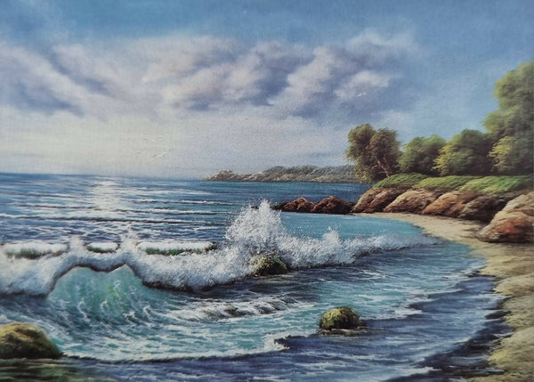 Sea ocean scenery painting