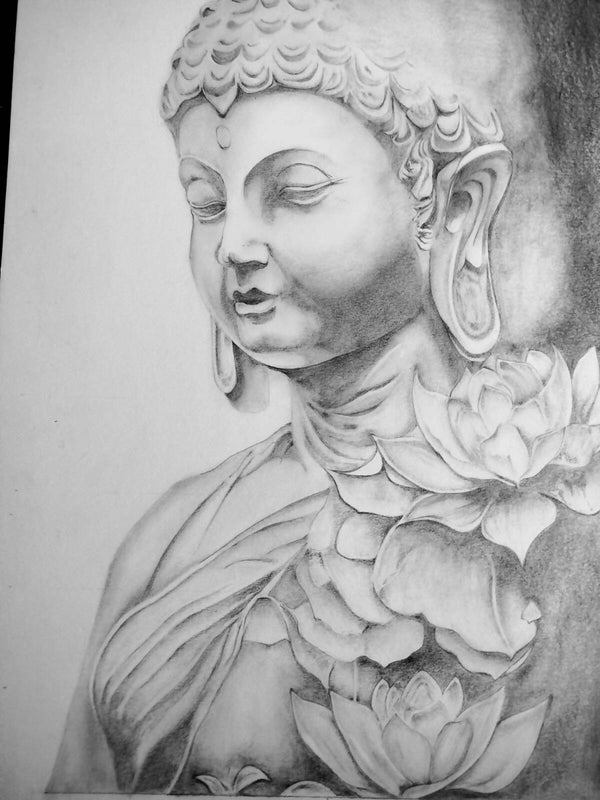 Budha Artwork with Graphite