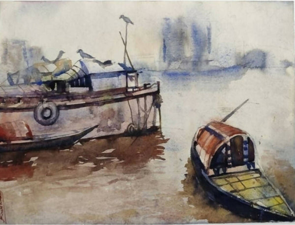 Boats painting of Kolkata