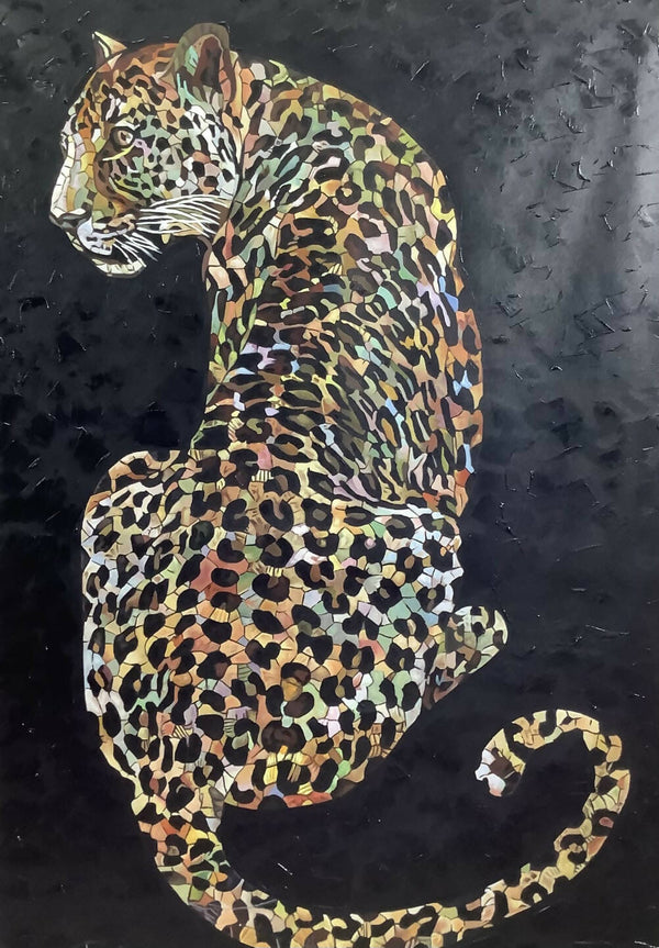 Leopard portrait painting