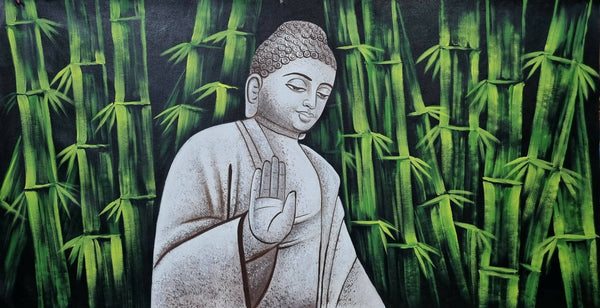 Buddha with bamboo painting vastu.