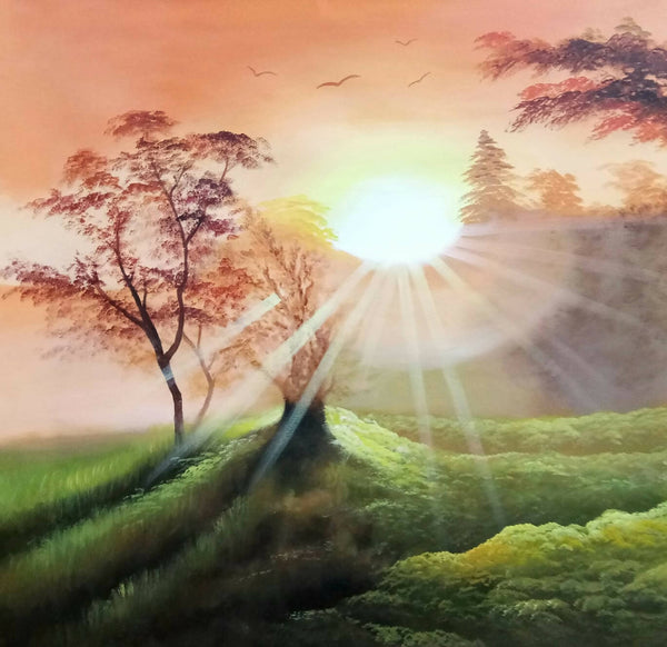 Heaven scenery landscape painting