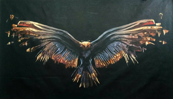 Eagle on hunt painting