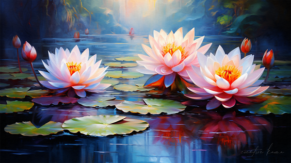 Lotus Blossom on Canvas - Serene Beauty!