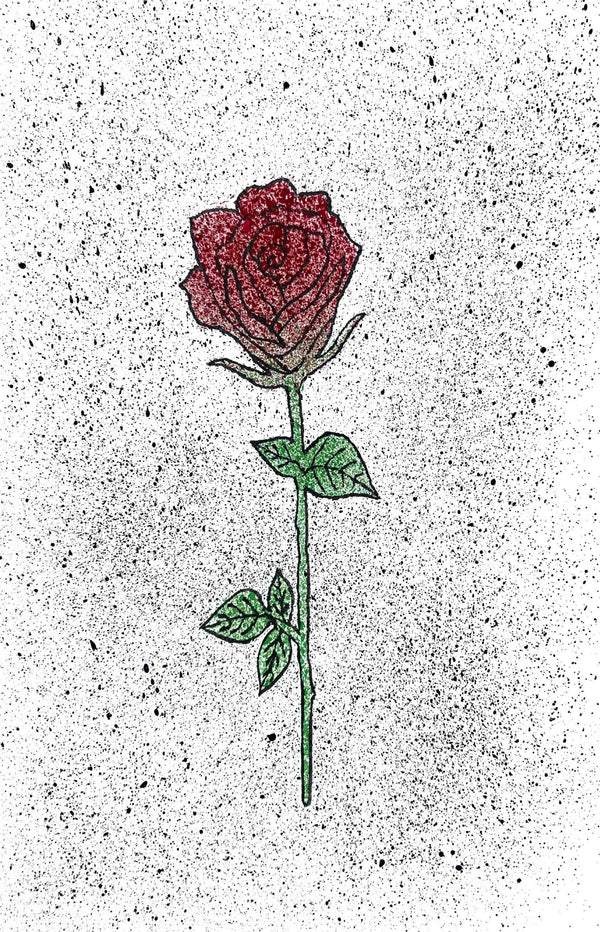 Hand made art of rose