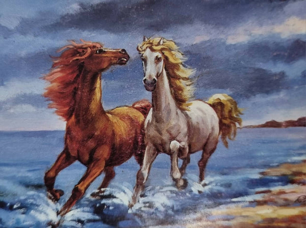 Running horses painting