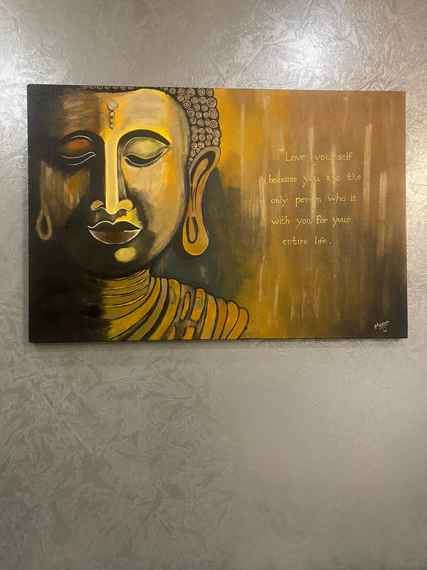 Buddha with life quote