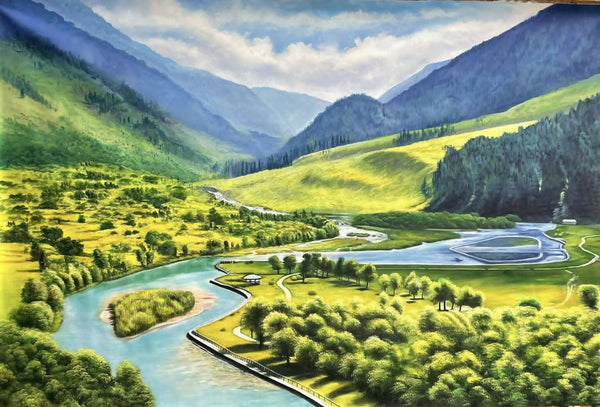 BETAAB VALLEY SCENERY LANDSCAPE PAINTING