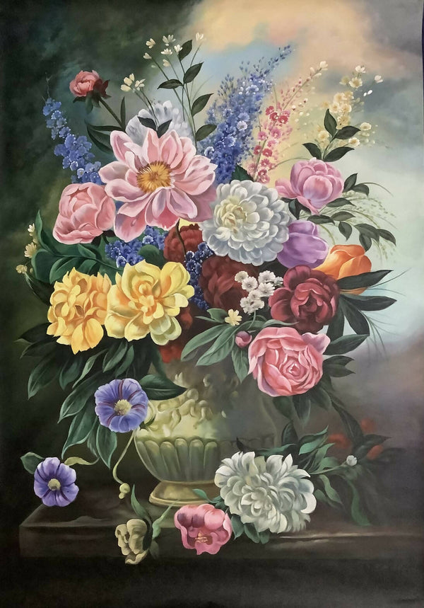Realistic rose flowers painting