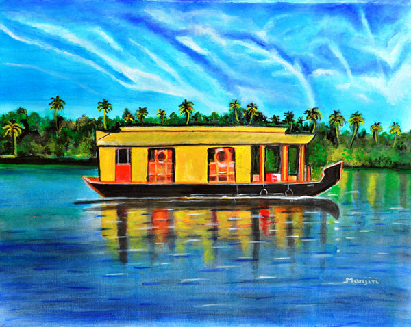 Kerala House Boat scenic landscape