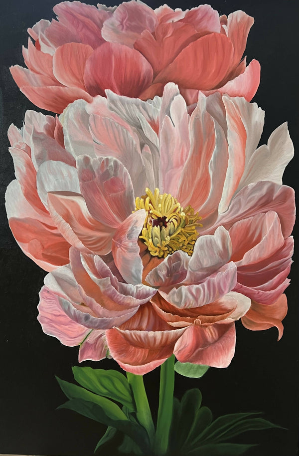 Peonies in Love- Floral oil painting