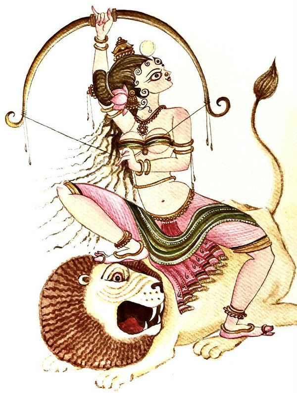 Print of Handpainted Maa Durga