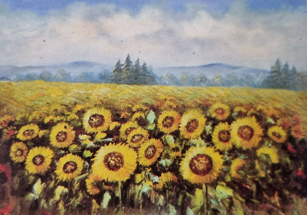 Sunflowers landscape painting