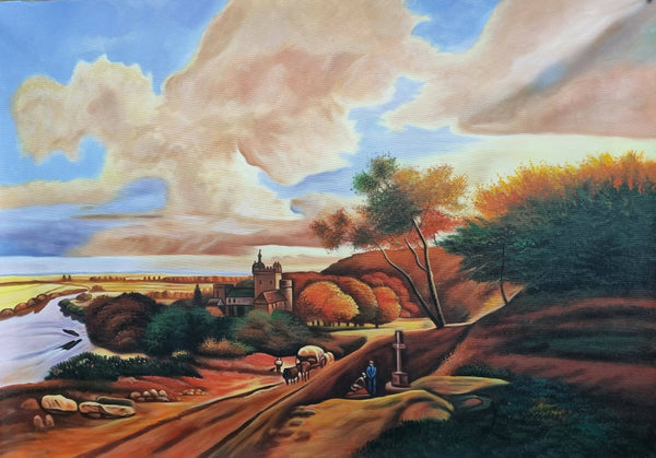 A calming nature landscape painting