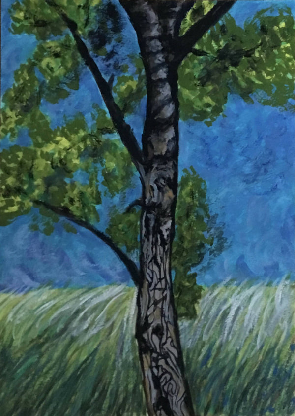 Impressionist tree painting