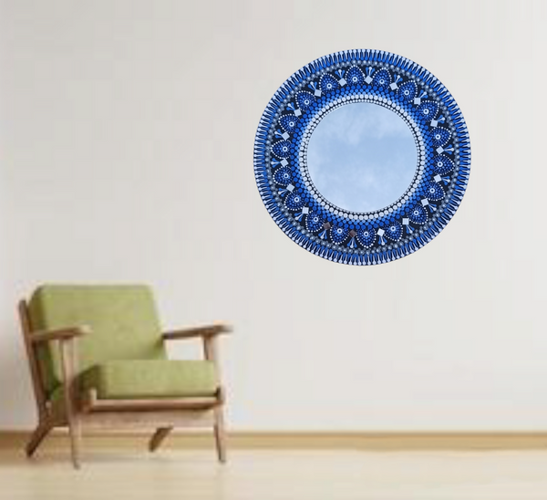 Dot Mandala Art Mirror Work