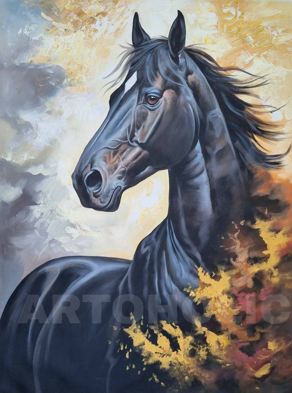 Horse portrait painting vastu.