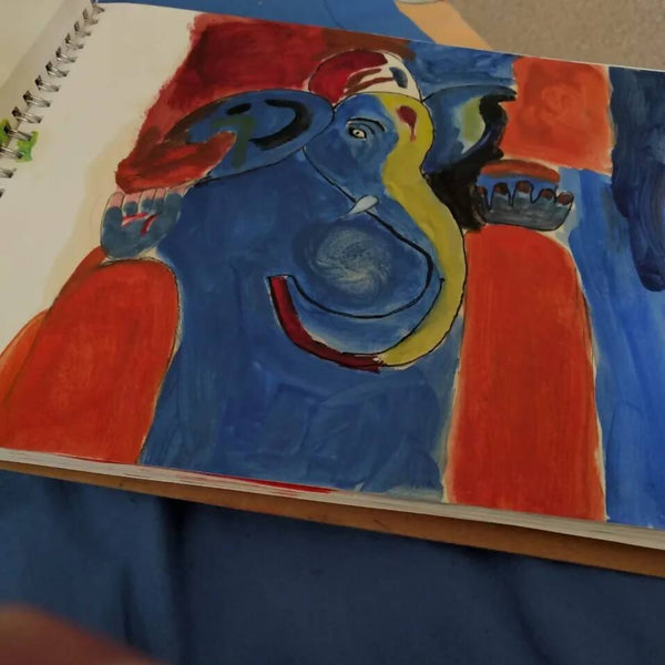 Lord Ganesha's painting.