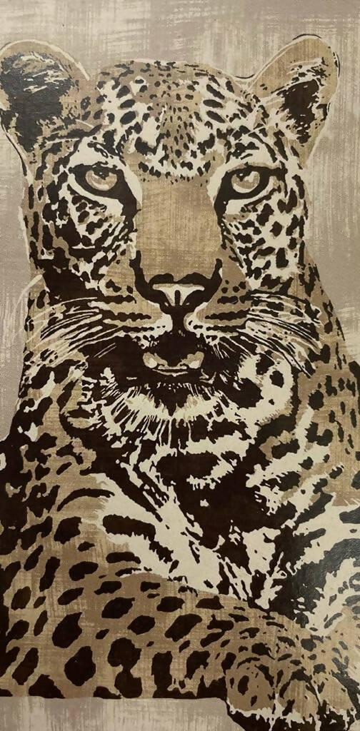 Wild leopard painting