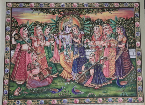 Pichwai Painting Painting of Lord Krishna Radha Indian Art