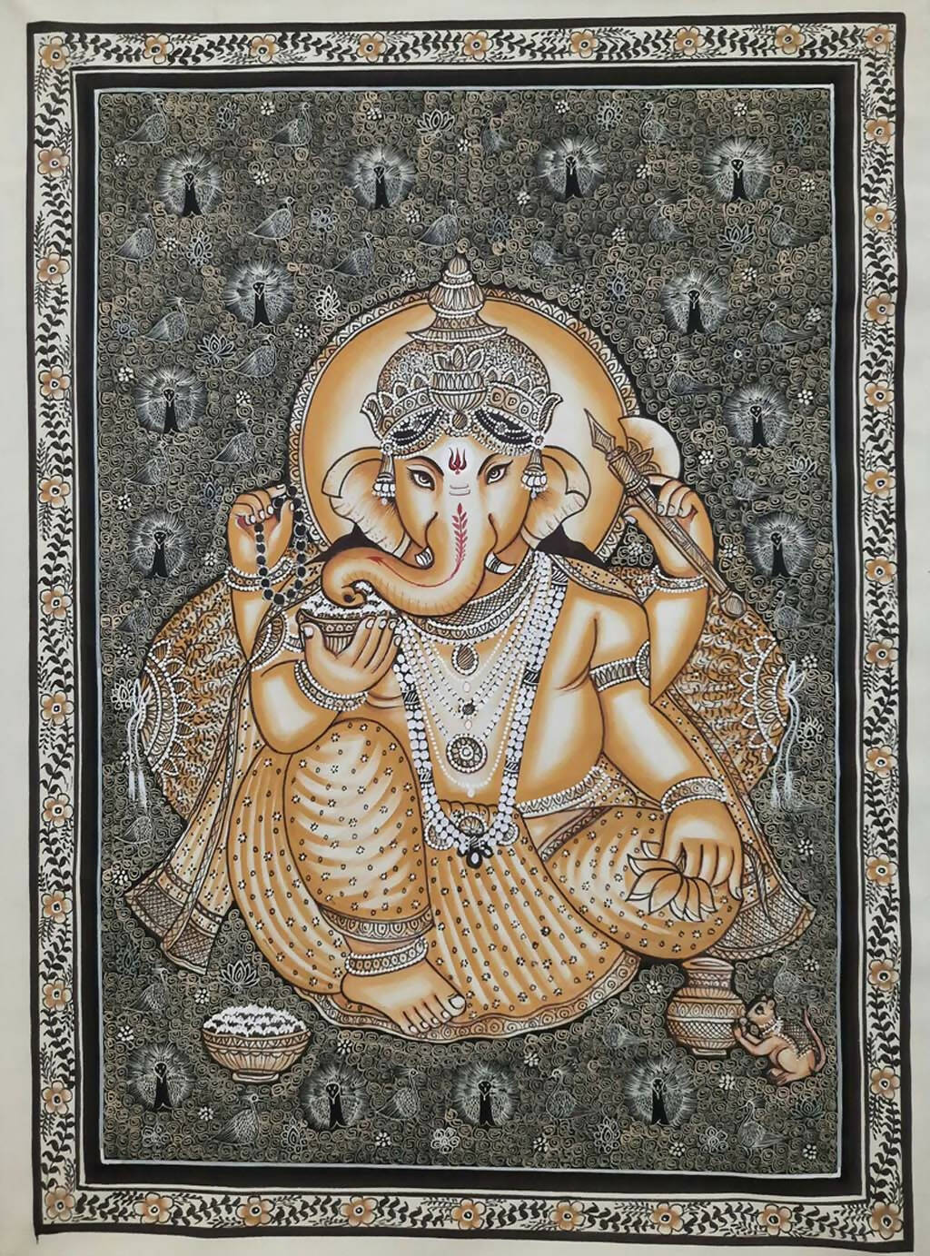 Ganesha painting miniature painting – Gallerist.in