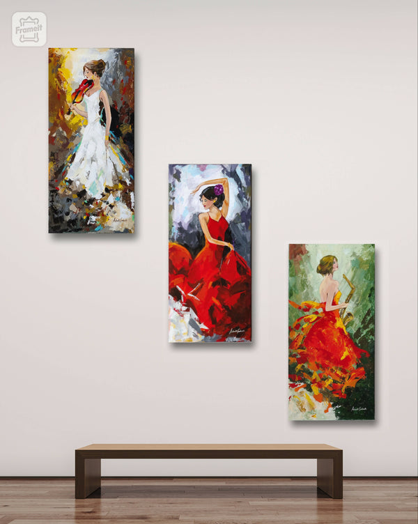 Trilogy of Acrylic Maidens: Elegance, Serenity, and Grace