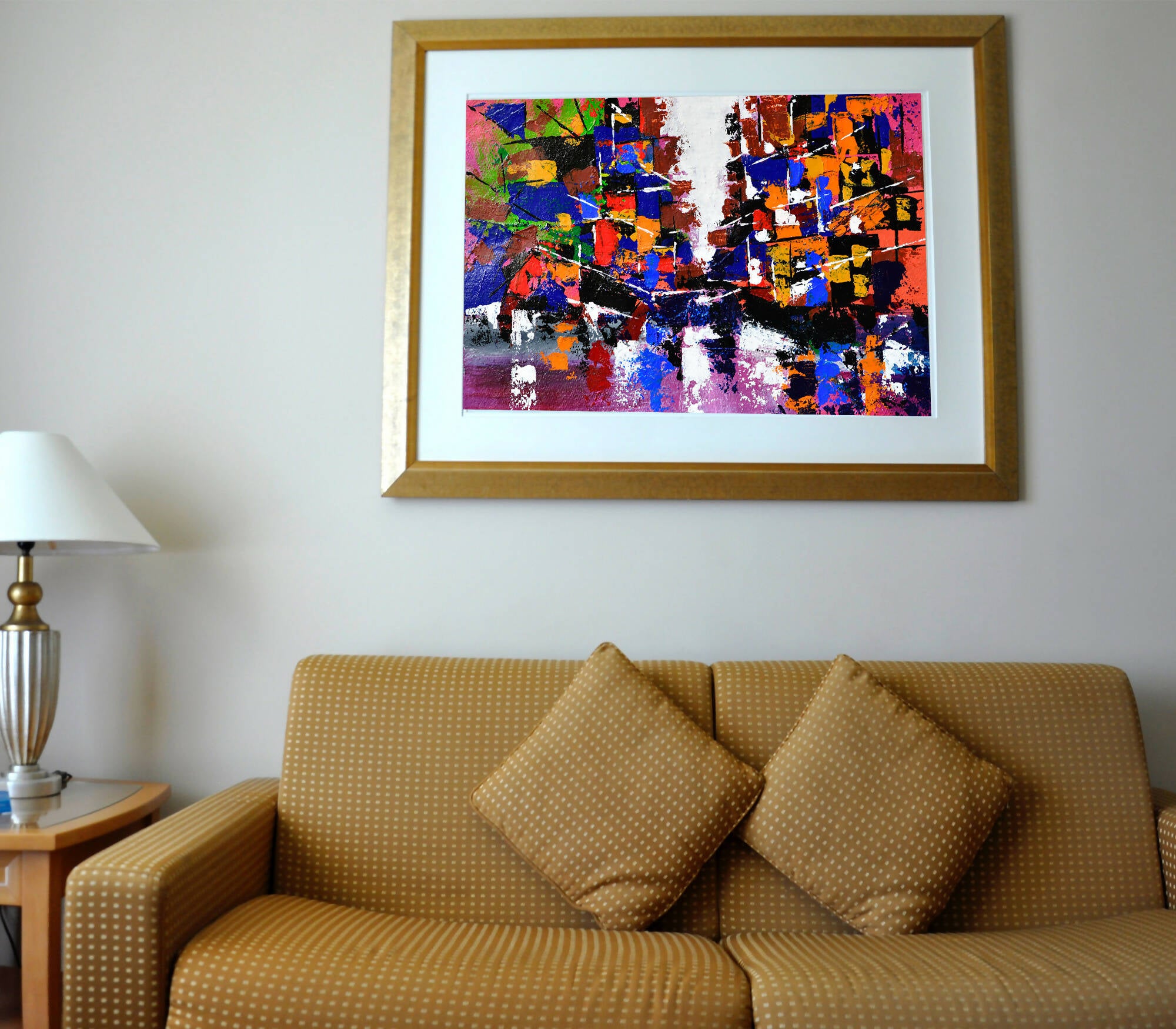 "The City", Acrylic Abstract, wall art, Home and Office decor. ABS - 01