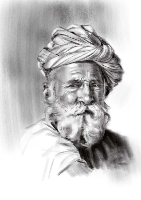 Indian village Man in turban