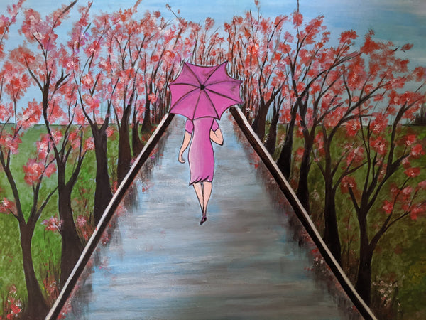 A Girl with umbrella
