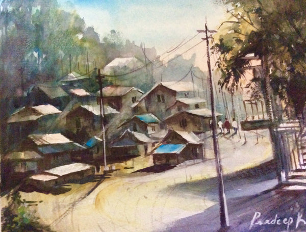 A village in the early morning