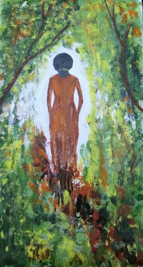 A village women and the woods (knife)