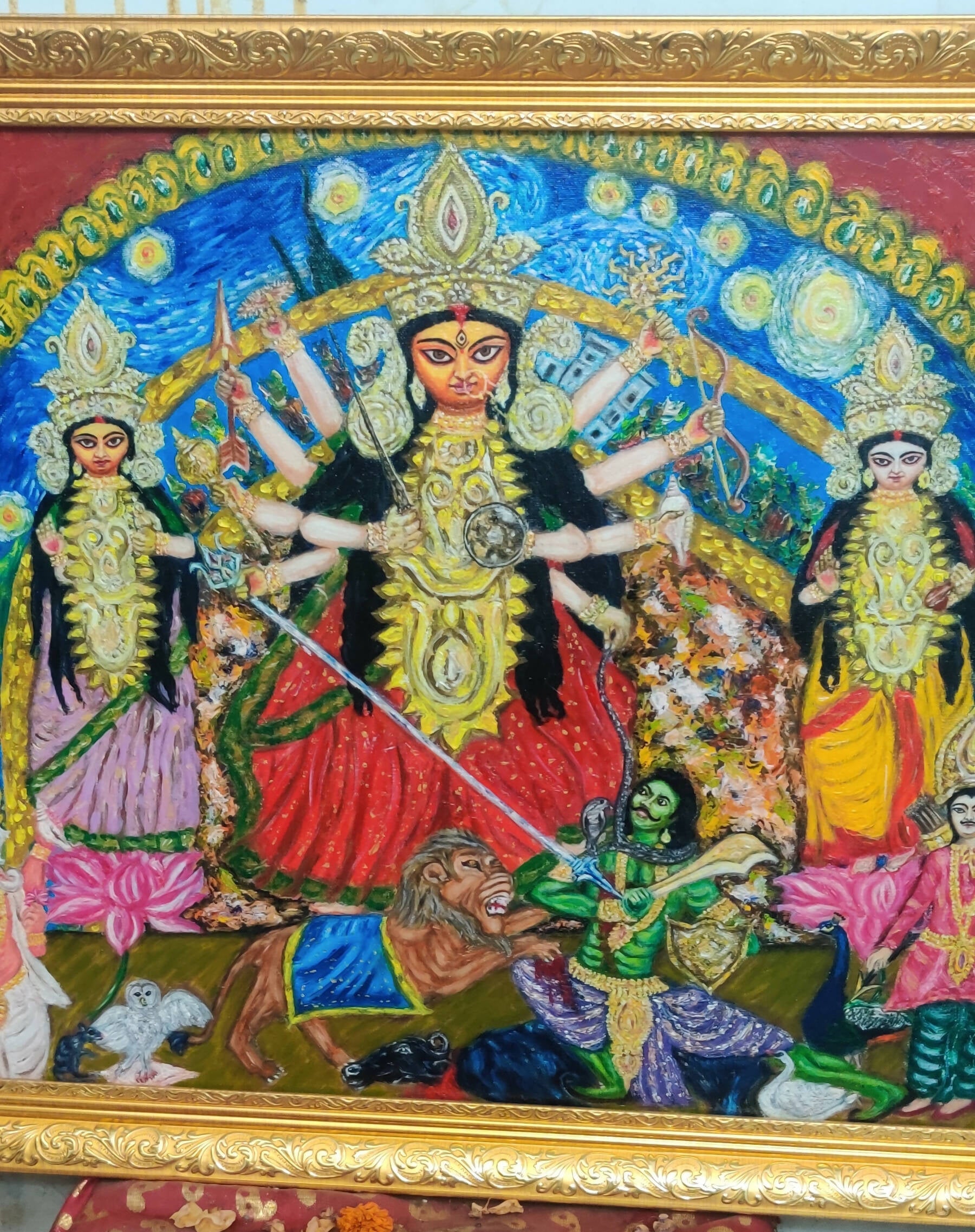Maa Durga Oil painting
