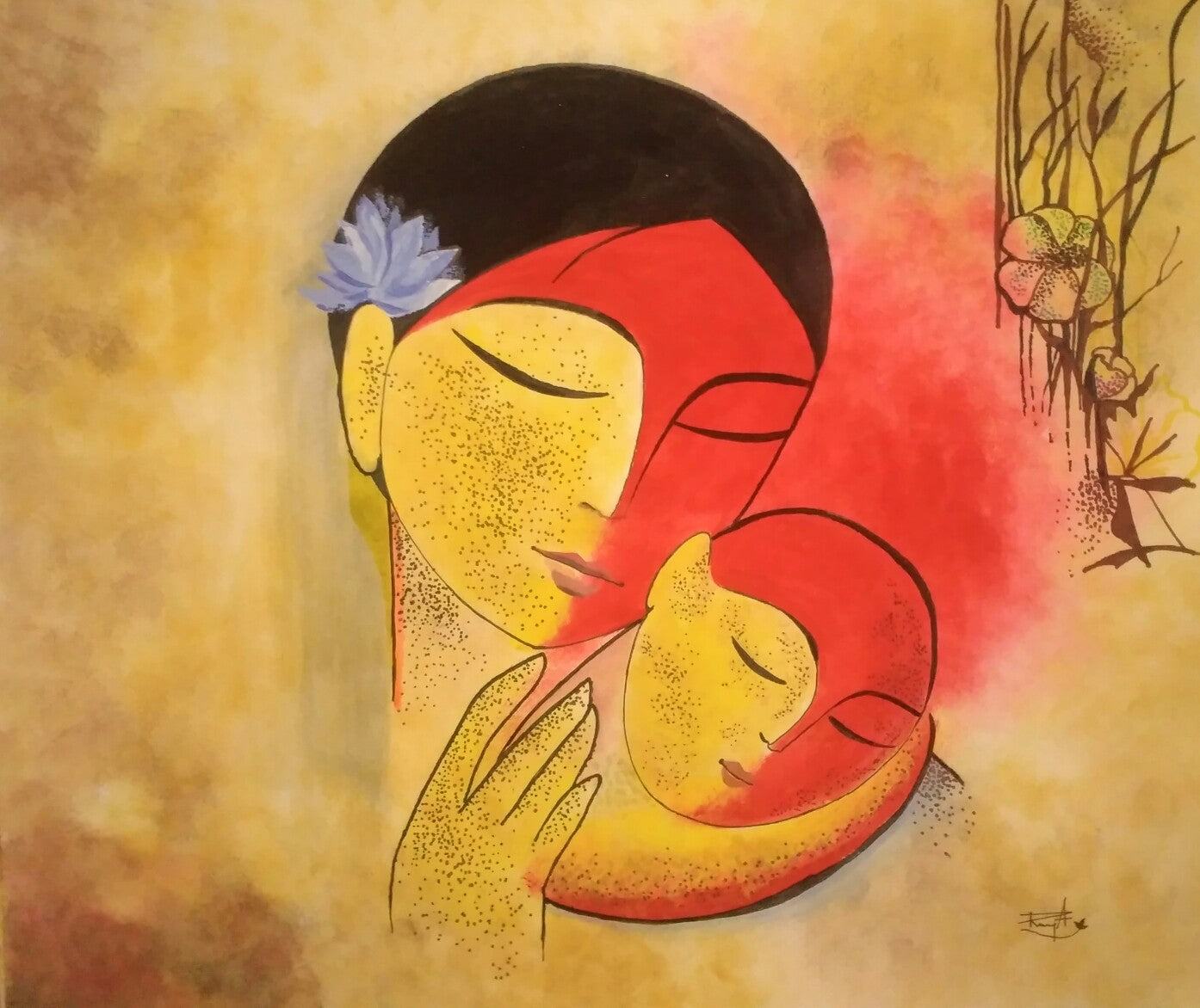 Buy Abided love Painting at Lowest Price By Ramya Arumugam