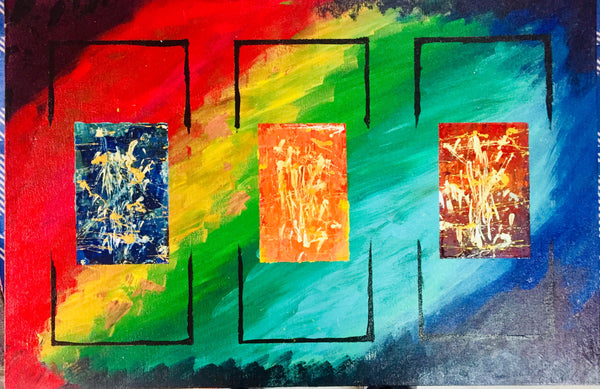 Abstract Acrylic Painting with Modern Theme