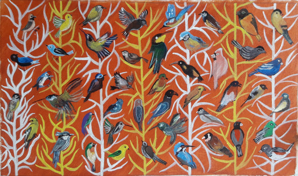 Abstract bird painting
