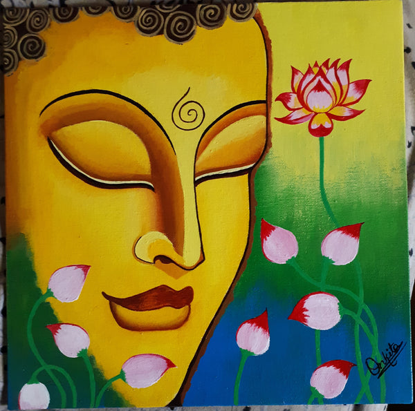 Abstract buddha painting