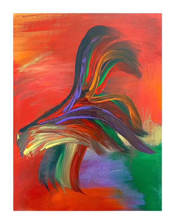 Abstract colorful vibes painting