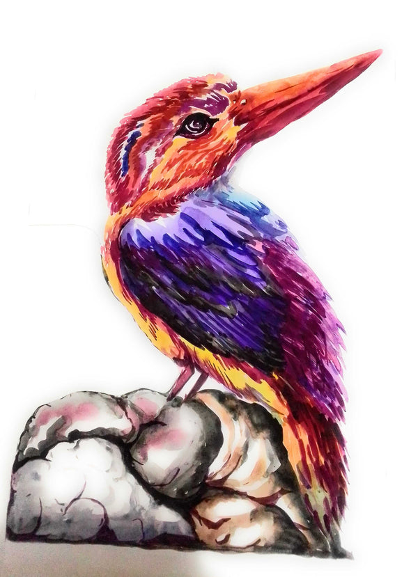 Abstract Kingfisher bird