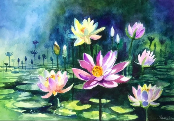 Abstract Lotus Pond