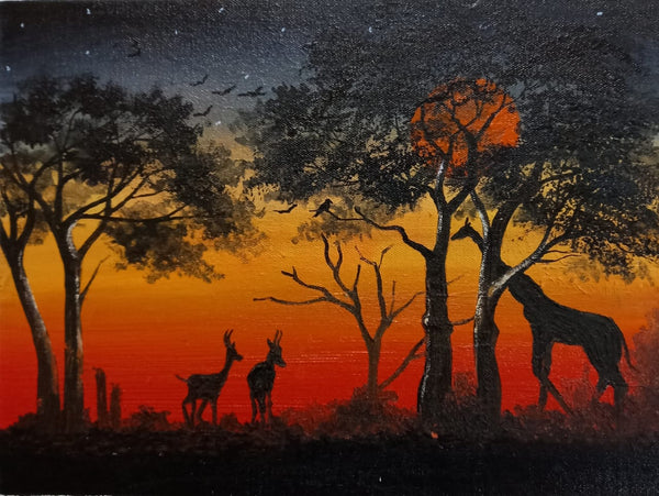 African sun set
