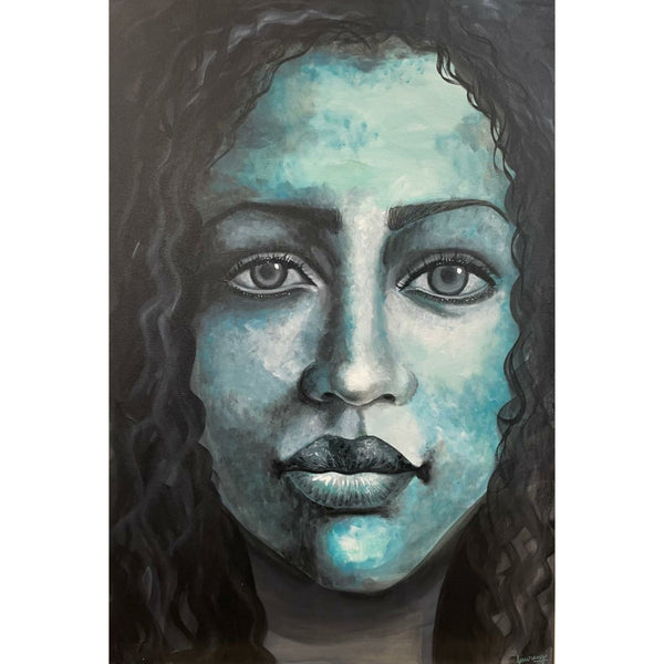 African teen girl portrait title Feechi - deep eyes