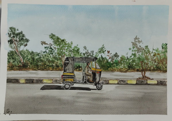 Summer afternoon and an autorickshaw