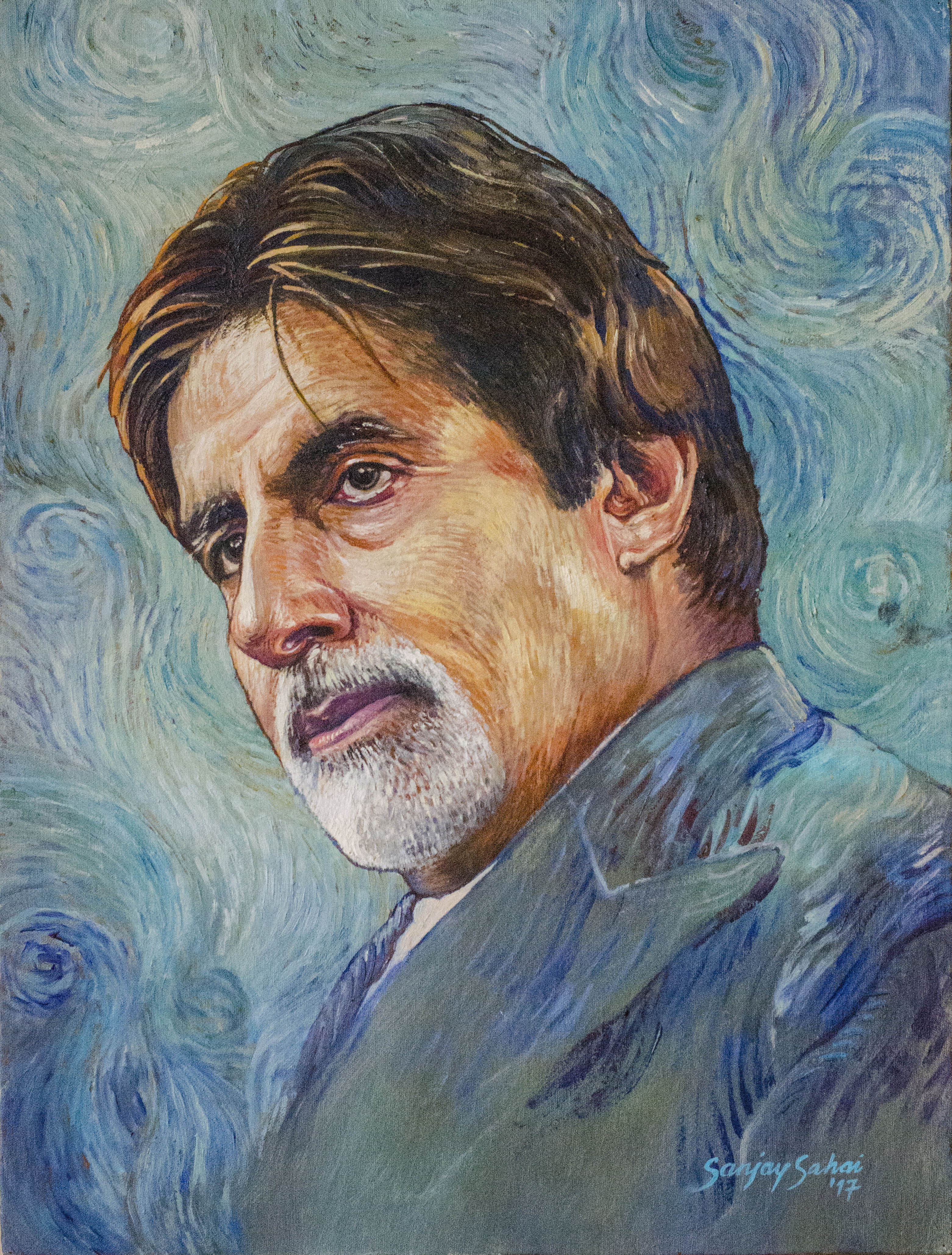 Pencil Portrait of the famous Bollywood Actor Amitabh Bachchan Drawing by  Shivkumar Menon  Saatchi Art