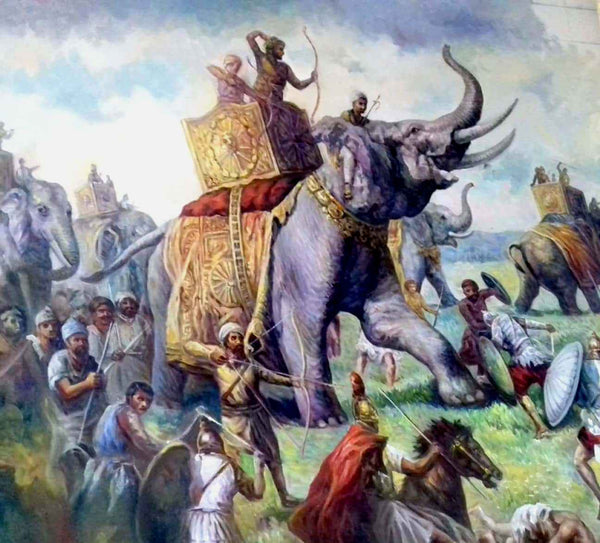 an elephant fighting in war