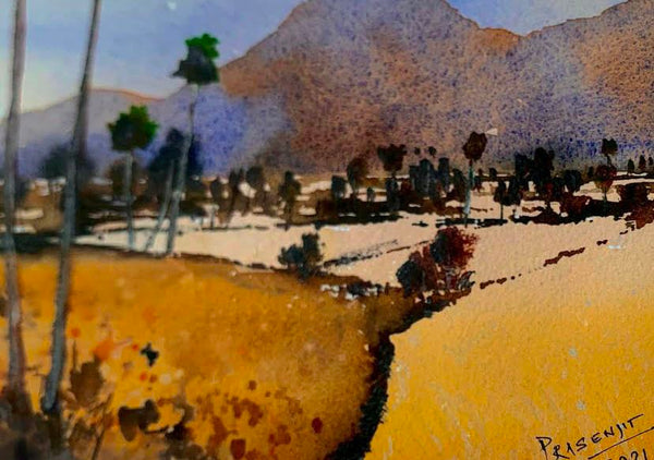 Arid Plateau Watercolor Digital Print