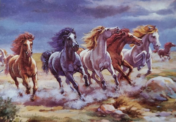 7 running horses painting vastu