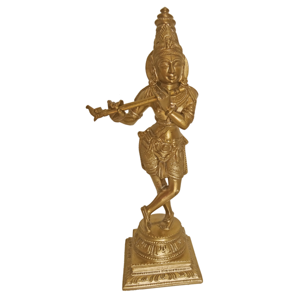 Bangalore Bronze Sri Krishna with Flute Statue