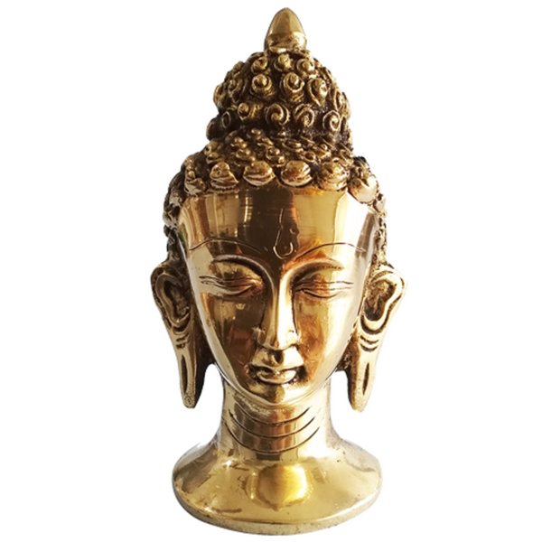 Beautiful Brass Lord Gautama Buddha Face Statue