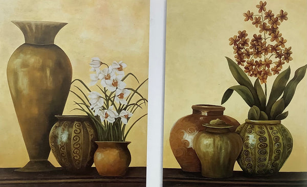 Beautiful Flowers Pot Multi-Pieces Painting  (ARTOHOLIC)